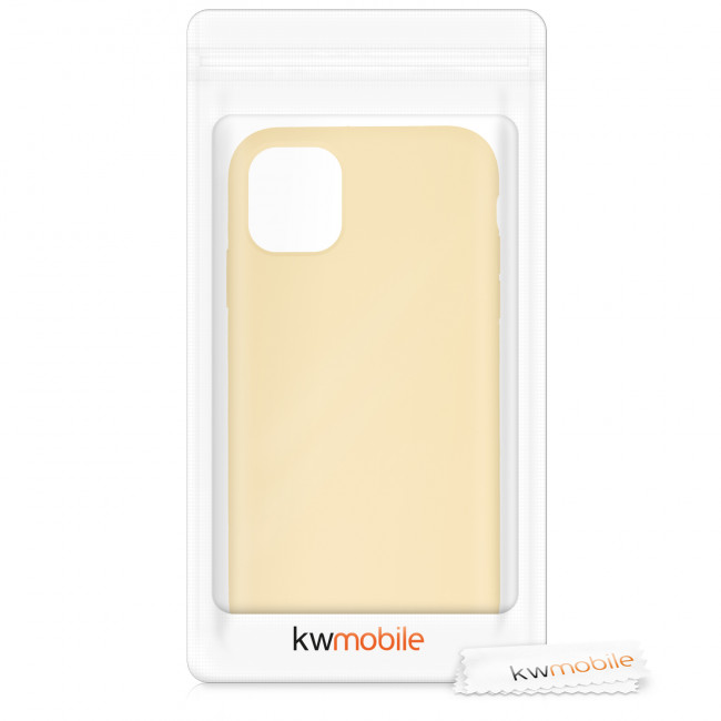 KW iPhone 11 Θήκη Σιλικόνης Rubber TPU - Light Yellow - 49724.158