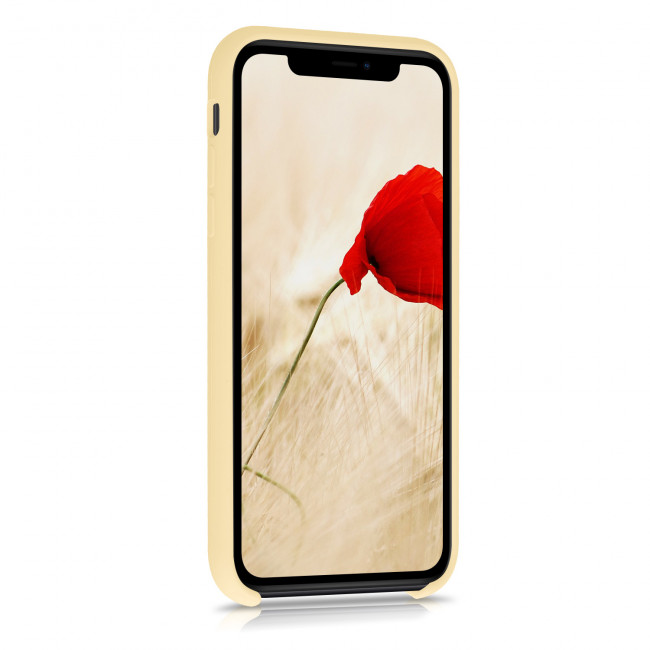 KW iPhone 11 Θήκη Σιλικόνης Rubber TPU - Light Yellow - 49724.158