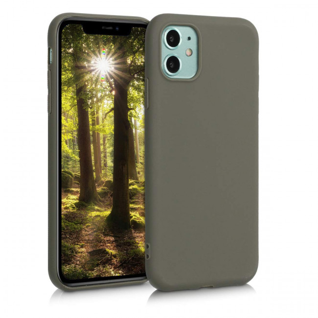 KW iPhone 11 Θήκη Σιλικόνης TPU - Olive Green Matte - 49787.101