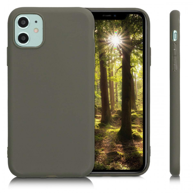 KW iPhone 11 Θήκη Σιλικόνης TPU - Olive Green Matte - 49787.101