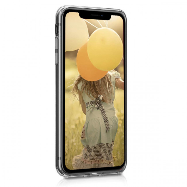 KW iPhone 11 Θήκη Σιλικόνης TPU Design Live / Laugh / Love - Διάφανη / Rose Gold  - 49785.18