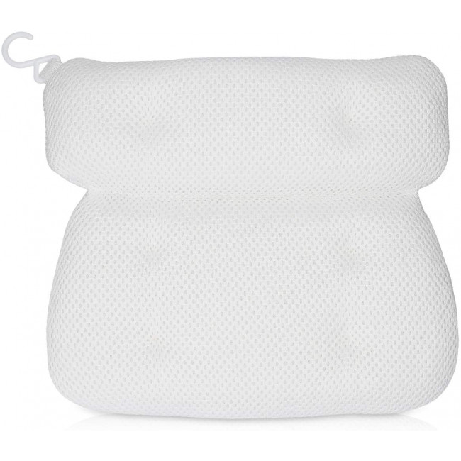 Navaris Bath Pillow for Head Neck Shoulders Αντιολισθητικό Μαξιλάρι Μπάνιου - White - 47493.02