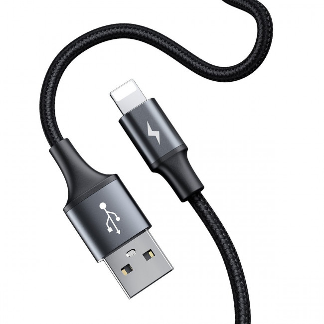 Baseus Special Data Cable for Backseat με 2xUSB Hub με Ενσωματωμένο Καλώδιο Lightning - Black - CALHZ-01