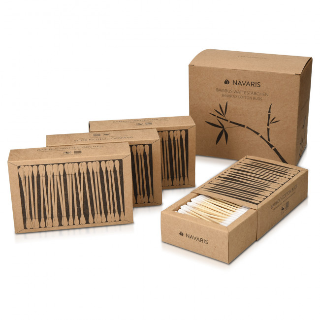 Navaris Bamboo Cotton Buds Βαμβακερές Μπατονέτες από Μπαμπού - 800 τεμάχια - 47518.800