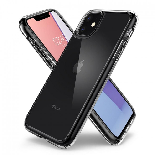 Spigen iPhone 11 Ultra Hybrid Σκληρή Θήκη με Πλαίσιο Σιλικόνης - Crystal Clear