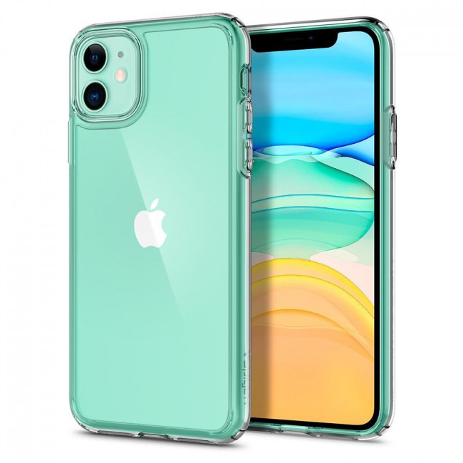 Spigen iPhone 11 Ultra Hybrid Σκληρή Θήκη με Πλαίσιο Σιλικόνης - Crystal Clear