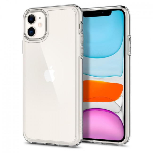 Spigen iPhone 11 Ultra Hybrid Σκληρή Θήκη με Πλαίσιο Σιλικόνης - Crystal Clear