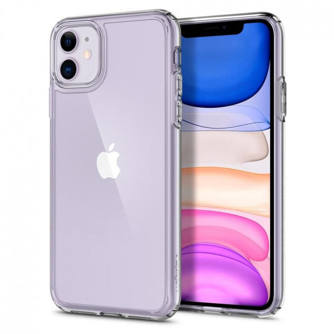 Spigen iPhone 11 Ultra Hybrid Σκληρή Θήκη με Πλαίσιο Σιλικόνης - Crystal Clear