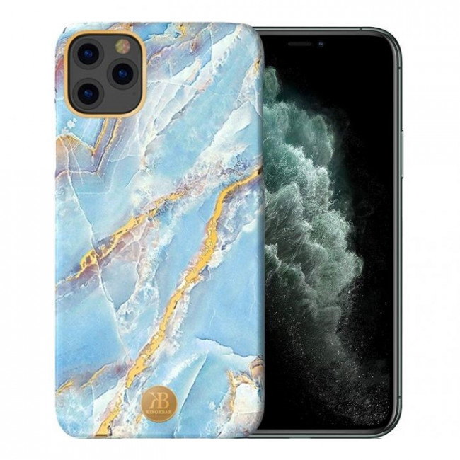 Kingxbar iPhone 11 Pro Σκληρή Θήκη - Marble - Blue