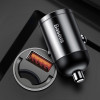 Baseus Tiny Star Mini Car Charger - Φορτιστής Αυτοκινήτου Γρήγορης Φόρτισης 30W με 1 Θύρα USB - Grey - VCHX-A0G