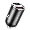 Baseus Tiny Star Mini Car Charger - Φορτιστής Αυτοκινήτου Γρήγορης Φόρτισης 30W με 1 Θύρα USB - Grey - VCHX-A0G