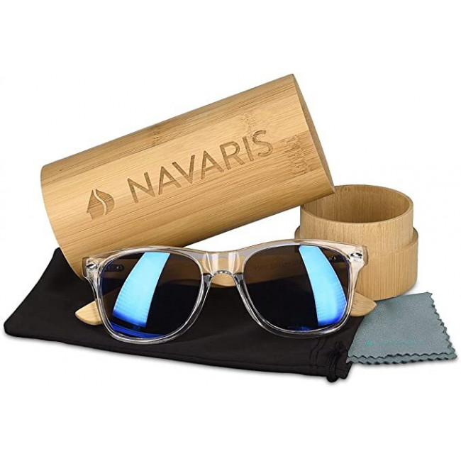 Navaris Unisex Γυαλιά Ηλίου - UV400 - Clear / Light Brown - 40731.03.04