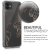 KW iPhone 11 Θήκη Σιλικόνης TPU Design Travel and Explore - Rose Gold / Διάφανη - 49785.25