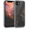 KW iPhone 11 Θήκη Σιλικόνης TPU Design Travel and Explore - Rose Gold / Διάφανη - 49785.25