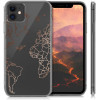 KW iPhone 11 Θήκη Σιλικόνης TPU Design Travel and Explore - Rose Gold / Διάφανη - 49785.25