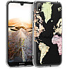 KW Huawei Y5 2019 Θήκη Σιλικόνης TPU Design Travel - Multicolor / Black - Διάφανη - 52158.01