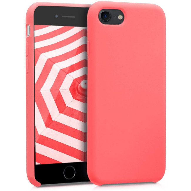 KW iPhone SE 2022 / SE 2020 / 7 / 8 Θήκη Σιλικόνης Rubber TPU - Neon Coral - 40225.103