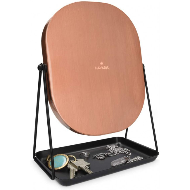 Navaris Free Standing Makeup Mirror - Καθρέπτης Μακιγιάζ - Copper - 49361.27