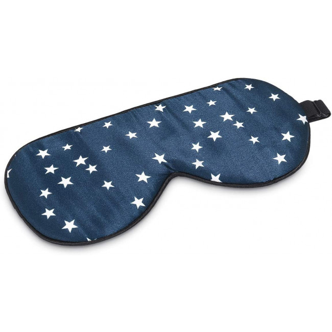 Navaris Silk Eye Mask Blindfold - Μάσκα Ύπνου / Ταξιδιού - Dark Blue / White - 48509.01