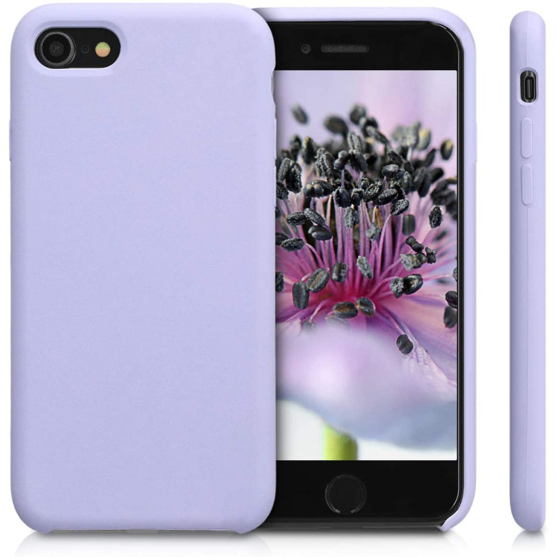 KW iPhone SE 2022 / SE 2020 / 7 / 8 Θήκη Σιλικόνης Rubber TPU - Light Lavender - 40225.139