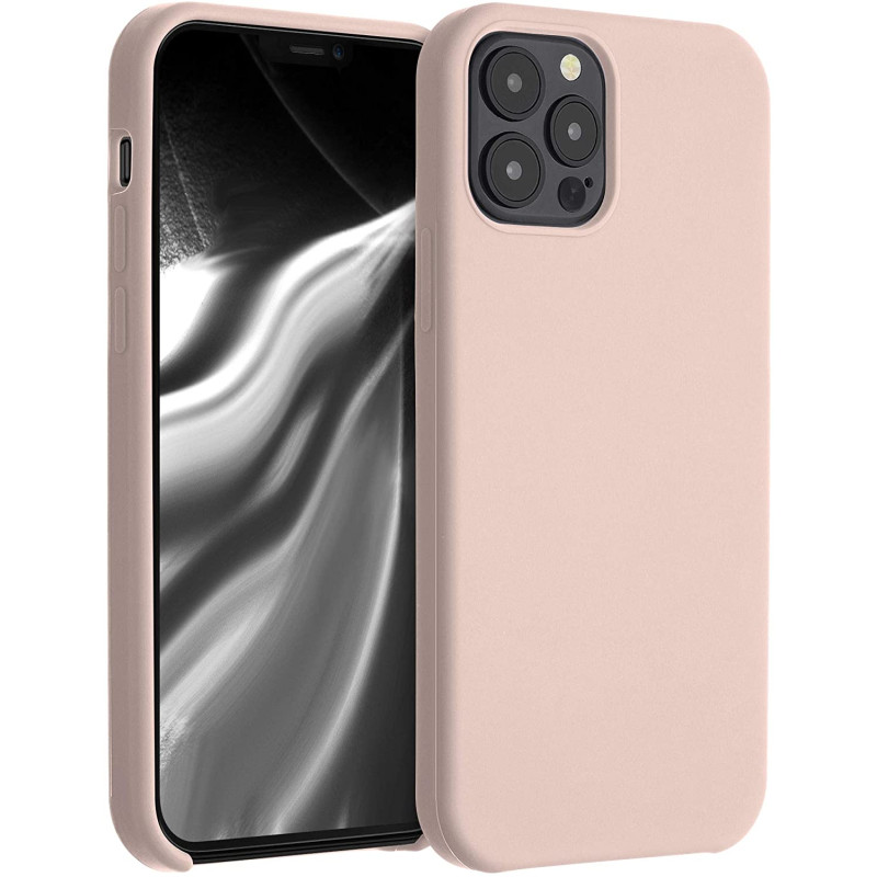 KW iPhone 12 / iPhone 12 Pro Θήκη Σιλικόνης Rubber TPU - Dusty Pink - 52641.10