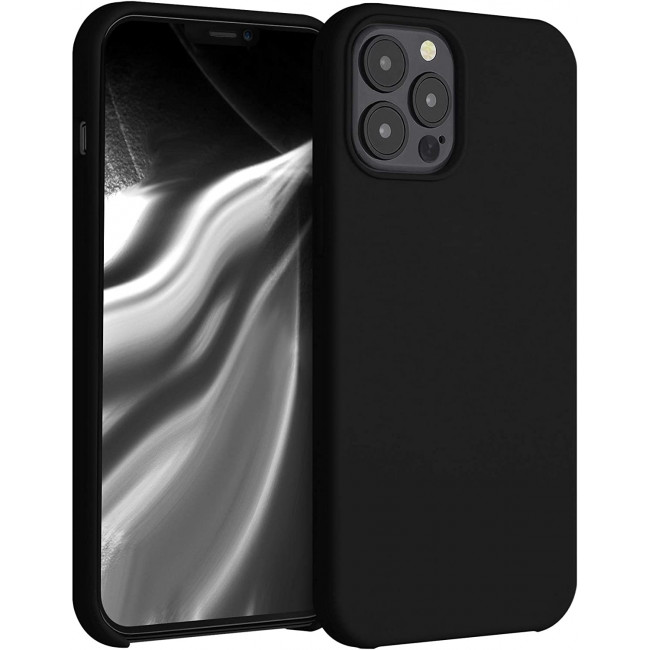 KW iPhone 12 Pro Max Θήκη Σιλικόνης Rubber TPU - Black - 52644.01