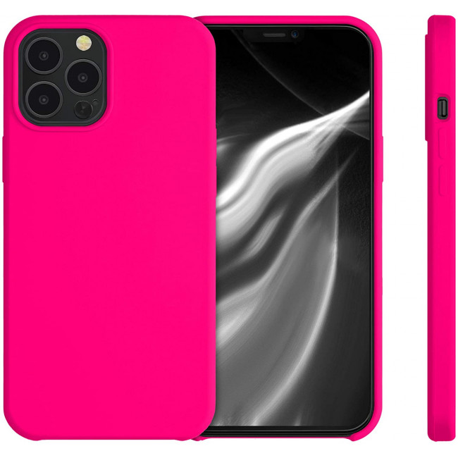 KW iPhone 12 Pro Max Θήκη Σιλικόνης Rubber TPU - Neon Pink - 52644.08