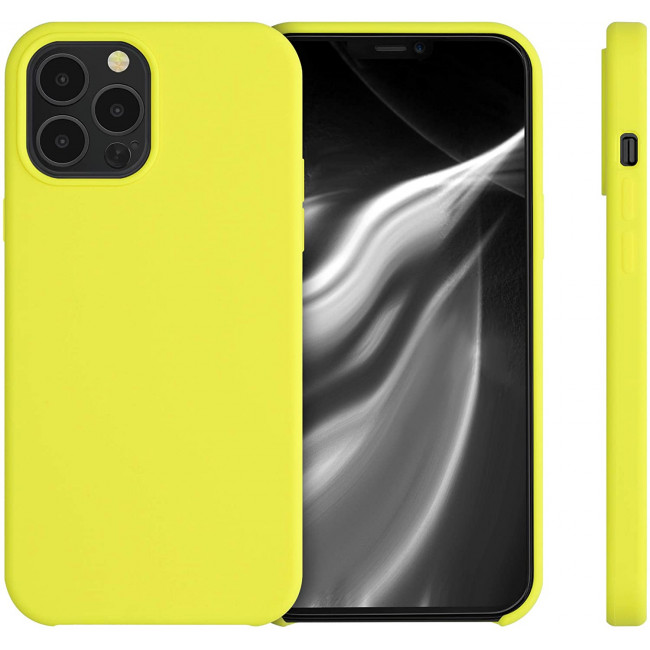 KW iPhone 12 Pro Max Θήκη Σιλικόνης Rubber TPU - Lemon Yellow - 52644.149