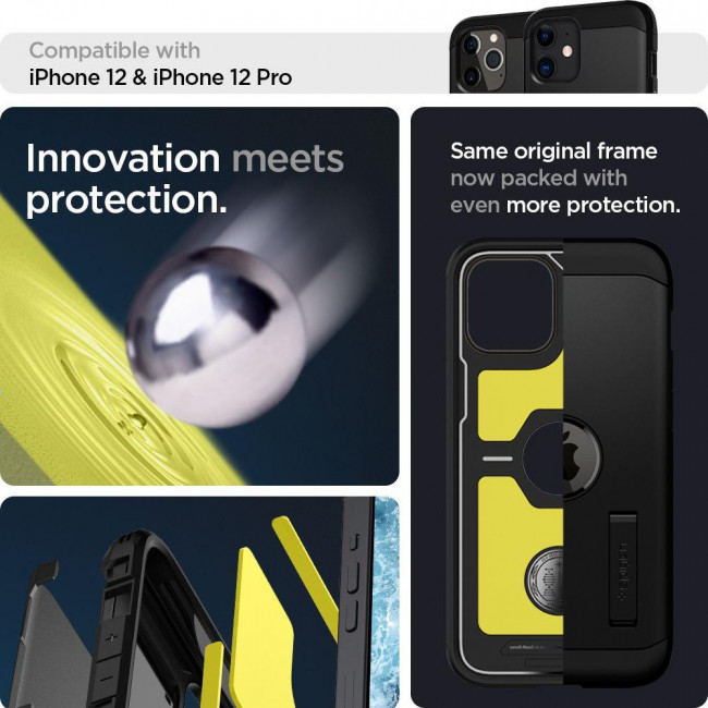 Spigen iPhone 12 / iPhone 12 Pro Tough Armor Σκληρή Θήκη - Black