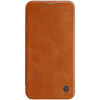 Nillkin iPhone 12 Pro Max Qin Leather Flip Book Case Θήκη Βιβλίο - Brown