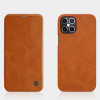 Nillkin iPhone 12 Pro Max Qin Leather Flip Book Case Θήκη Βιβλίο - Brown