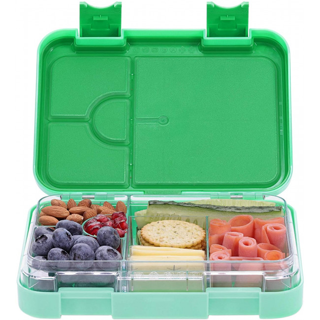 Navaris Bento Box for Kids Δοχείο Αποθήκευσης Τροφής για Παιδιά BPA Free - Green - 49877.01.07