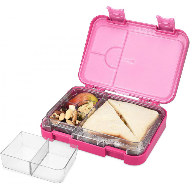 Navaris Bento Box for Kids Δοχείο Αποθήκευσης Τροφής για Παιδιά BPA Free - Dark Pink - 49877.01.08