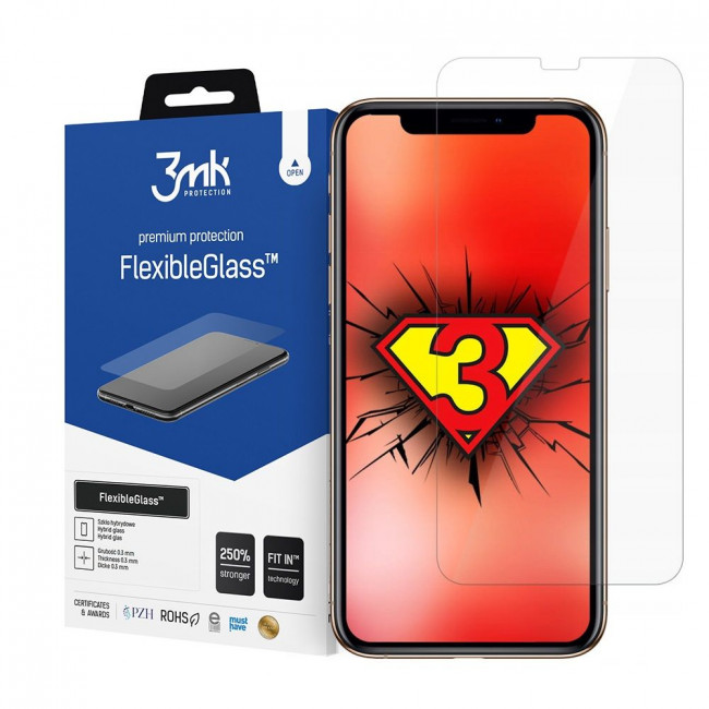 3MK iPhone 12 Pro Max 0.30mm 7H Anti Fingerprint Flexible Tempered Glass Ευλύγιστο Αντιχαρακτικό Γυαλί Οθόνης - Clear