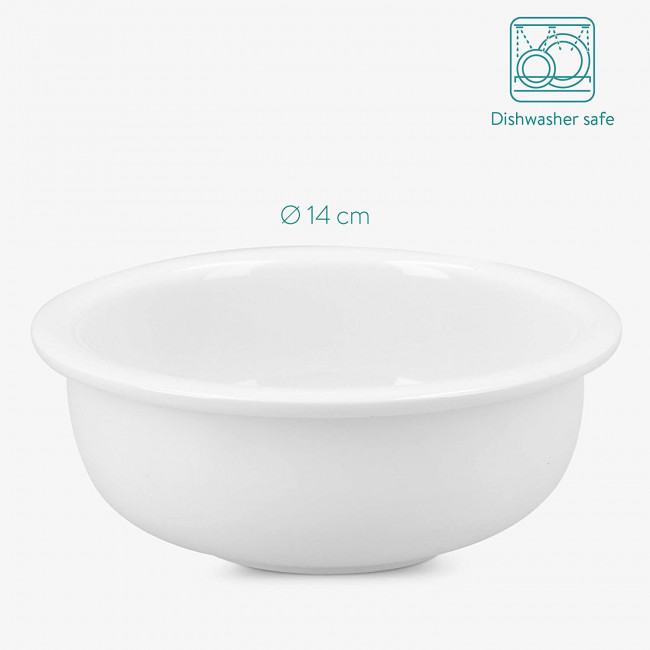 Navaris Cat Bowls - Σετ με 2 Ανταλλακτικά Μπολ Πορσελάνης Φαγητού και Νερού - 350 ml - White - 51398.01