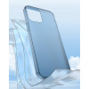 Baseus iPhone 12 / iPhone 12 Pro Frosted Glass Θήκη με Πλαίσιο Σιλικόνης και Όψη Γυαλιού Tempered Glass - Navy Blue - WIAPIPH61P-WS03