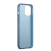 Baseus iPhone 12 / iPhone 12 Pro Frosted Glass Θήκη με Πλαίσιο Σιλικόνης και Όψη Γυαλιού Tempered Glass - Navy Blue - WIAPIPH61P-WS03