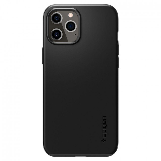 Spigen iPhone 12 / iPhone 12 Pro Thin Fit Σκληρή Θήκη - Black