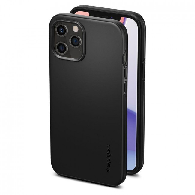 Spigen iPhone 12 / iPhone 12 Pro Thin Fit Σκληρή Θήκη - Black