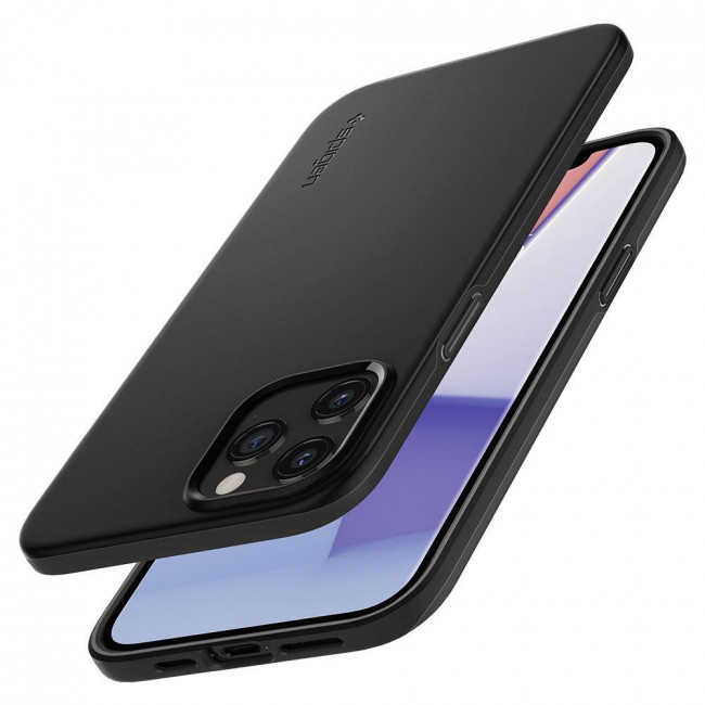 Spigen iPhone 12 / iPhone 12 Pro Thin Fit Σκληρή Θήκη - Black