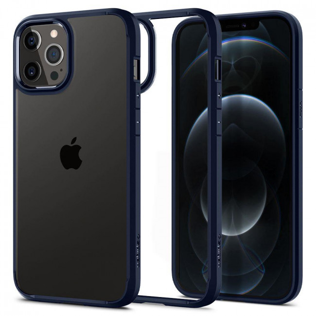 Spigen iPhone 12 / iPhone 12 Pro Ultra Hybrid Σκληρή Θήκη με Πλαίσιο Σιλικόνης - Navy Blue