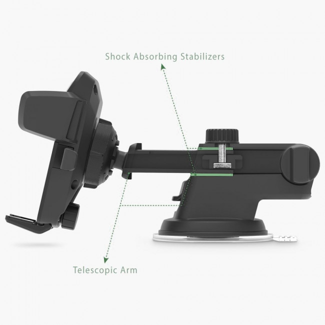 Tech-Protect Universal Dash and Windshield Βάση Στήριξης Κινητών για το Αυτοκίνητο - Black