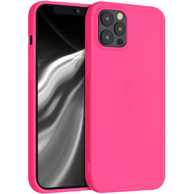 KW iPhone 12 Pro Max Θήκη Σιλικόνης TPU - Neon Pink - 53941.77