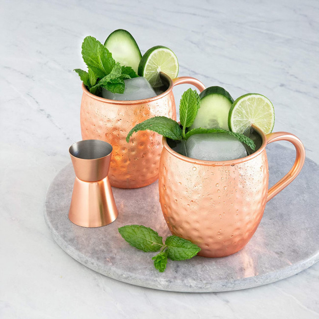 Navaris Moscow Mule Σετ με 4 Κούπες για Cocktail από Ανοξείδωτο Ατσάλι και Επίστρωση Χαλκού - 500ml - Copper - 46859.01.05