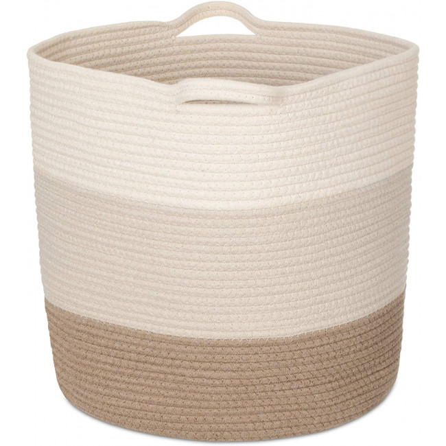 Navaris Cotton Rope Storage Basket Καλάθι Αποθήκευσης από Βαμβάκι - Brown - 50743.24