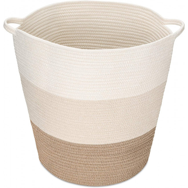 Navaris Cotton Rope Storage Basket Καλάθι Αποθήκευσης από Βαμβάκι - Brown - 50743.24