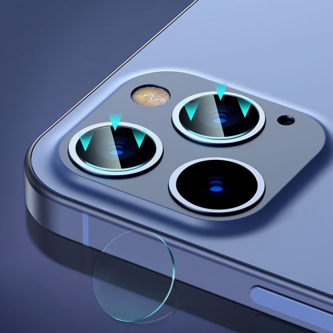 Baseus iPhone 12 Pro / iPhone 12 Pro Max Gem Camera Lens 3H 0.25mm Προστατευτικό Φιλμ για την Κάμερα - 2 Τεμάχια - Διάφανο - SGAPIPH61P-JT02