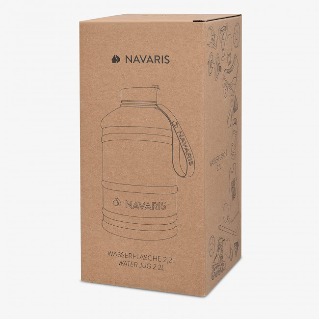 Navaris Μπουκάλι Νερού από Ανοξείδωτο Ατσάλι - BPA Free - 2.2 L - Blue - 51084.04