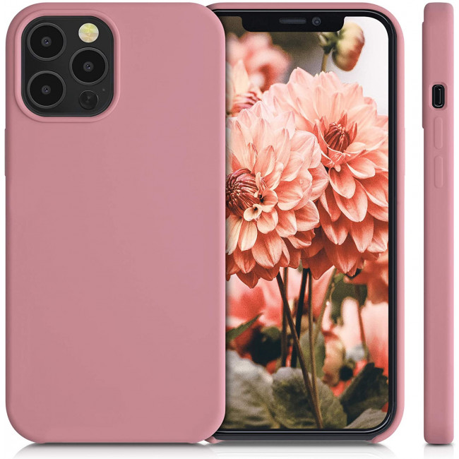 KW iPhone 12 Pro Max Θήκη Σιλικόνης Rubber TPU - Rose Tan - 52644.193