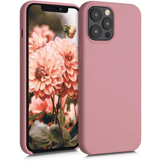 KW iPhone 12 Pro Max Θήκη Σιλικόνης Rubber TPU - Rose Tan - 52644.193